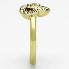 Load image into Gallery viewer, TK1111 - IP Gold(Ion Plating) Stainless Steel Ring with Top Grade Crystal  in Clear