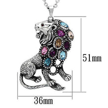 Load image into Gallery viewer, TK1125 - High polished (no plating) Stainless Steel Chain Pendant with Top Grade Crystal  in Multi Color