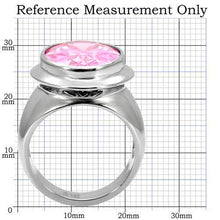 Load image into Gallery viewer, TK118 - High polished (no plating) Stainless Steel Ring with AAA Grade CZ  in Rose