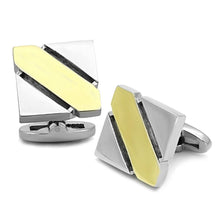 Load image into Gallery viewer, TK1249 - Two-Tone IP Gold (Ion Plating) Stainless Steel Cufflink with No Stone