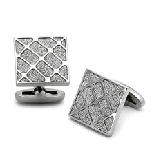 Load image into Gallery viewer, TK1252 - High polished (no plating) Stainless Steel Cufflink with No Stone