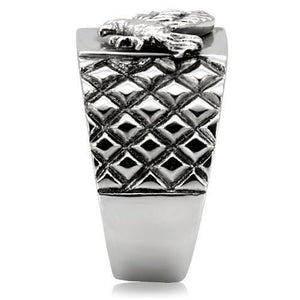 TK126 - High polished (no plating) Stainless Steel Ring with No Stone