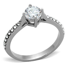 Load image into Gallery viewer, TK1339 - High polished (no plating) Stainless Steel Ring with AAA Grade CZ  in Clear