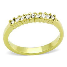 Load image into Gallery viewer, TK1390 - IP Gold(Ion Plating) Stainless Steel Ring with Top Grade Crystal  in Clear