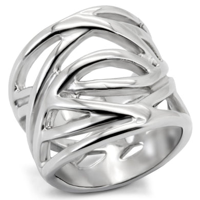 TK144 - High polished (no plating) Stainless Steel Ring with No Stone