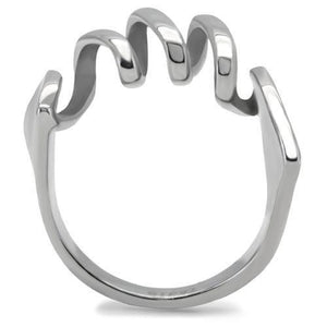 TK145 - High polished (no plating) Stainless Steel Ring with No Stone