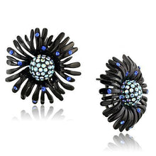 Load image into Gallery viewer, TK1476 - IP Black(Ion Plating) Stainless Steel Earrings with Top Grade Crystal  in Multi Color