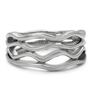 TK154 - High polished (no plating) Stainless Steel Ring with No Stone
