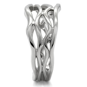 TK154 - High polished (no plating) Stainless Steel Ring with No Stone