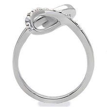 Load image into Gallery viewer, TK162 - High polished (no plating) Stainless Steel Ring with Top Grade Crystal  in Clear