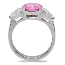 Load image into Gallery viewer, TK164 - High polished (no plating) Stainless Steel Ring with AAA Grade CZ  in Rose