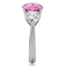 Load image into Gallery viewer, TK164 - High polished (no plating) Stainless Steel Ring with AAA Grade CZ  in Rose
