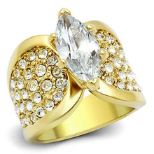 Load image into Gallery viewer, TK1672 - IP Gold(Ion Plating) Stainless Steel Ring with AAA Grade CZ  in Clear