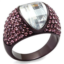 Load image into Gallery viewer, TK1692DC - IP Dark Brown (IP coffee) Stainless Steel Ring with AAA Grade CZ  in Clear