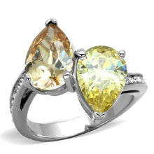 Load image into Gallery viewer, TK1820 - High polished (no plating) Stainless Steel Ring with AAA Grade CZ  in Multi Color