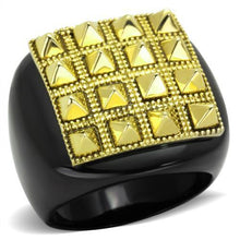 Load image into Gallery viewer, TK1842 - IP Gold+ IP Black (Ion Plating) Stainless Steel Ring with No Stone