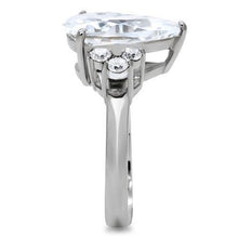Load image into Gallery viewer, TK186 - High polished (no plating) Stainless Steel Ring with AAA Grade CZ  in Clear