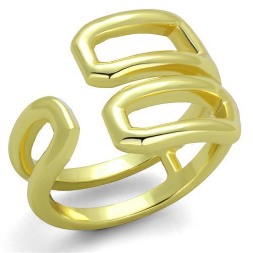 TK1884 - IP Gold(Ion Plating) Stainless Steel Ring with No Stone
