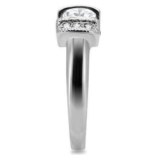 Load image into Gallery viewer, TK194 - High polished (no plating) Stainless Steel Ring with AAA Grade CZ  in Clear