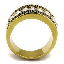 Load image into Gallery viewer, TK2310 - IP Gold(Ion Plating) Stainless Steel Ring with Top Grade Crystal  in Clear