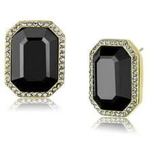 Load image into Gallery viewer, TK2378 - IP Gold(Ion Plating) Stainless Steel Earrings with Top Grade Crystal  in Hematite