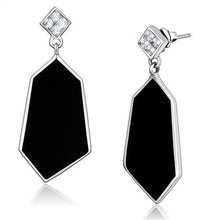 Load image into Gallery viewer, TK2382 - High polished (no plating) Stainless Steel Earrings with AAA Grade CZ  in Clear