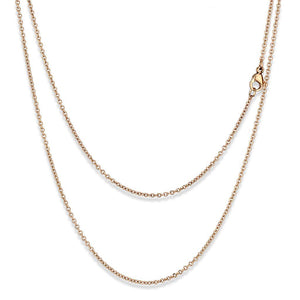 TK2423R - IP Rose Gold(Ion Plating) Stainless Steel Chain with No Stone