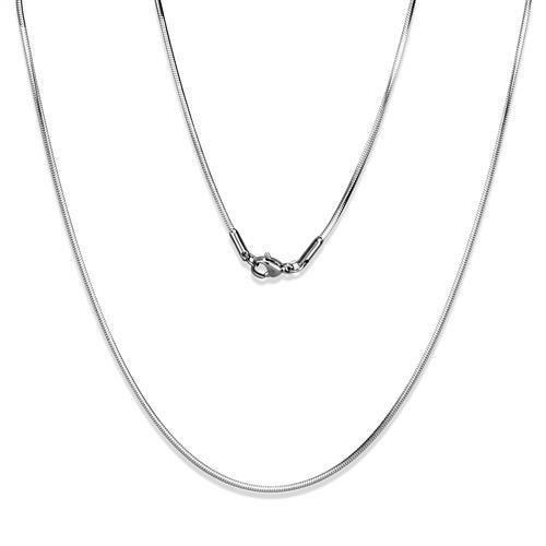TK2435 - High polished (no plating) Stainless Steel Chain with No Stone
