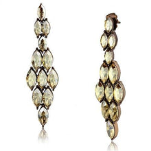 Load image into Gallery viewer, TK2632 - IP Coffee light Stainless Steel Earrings with Top Grade Crystal  in Champagne
