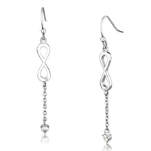 Load image into Gallery viewer, TK2888 - High polished (no plating) Stainless Steel Earrings with AAA Grade CZ  in Clear