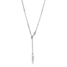 Load image into Gallery viewer, TK2894 - High polished (no plating) Stainless Steel Necklace with Top Grade Crystal  in Clear