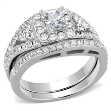 Load image into Gallery viewer, TK3253 - High polished (no plating) Stainless Steel Ring with AAA Grade CZ  in Clear