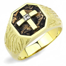 Load image into Gallery viewer, TK3464 - IP Gold(Ion Plating) Stainless Steel Ring with Top Grade Crystal  in Clear