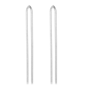 TK3530 - High polished (no plating) Stainless Steel Earrings with No Stone