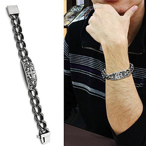 TK437 - High polished (no plating) Stainless Steel Bracelet with No Stone