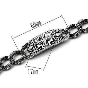 TK437 - High polished (no plating) Stainless Steel Bracelet with No Stone