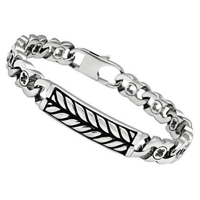 TK438 - High polished (no plating) Stainless Steel Bracelet with No Stone