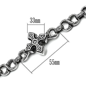 TK439 - High polished (no plating) Stainless Steel Bracelet with No Stone