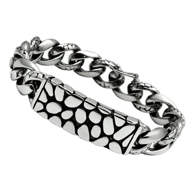 TK449 - High polished (no plating) Stainless Steel Bracelet with No Stone