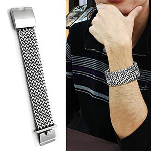 TK451 - High polished (no plating) Stainless Steel Bracelet with No Stone