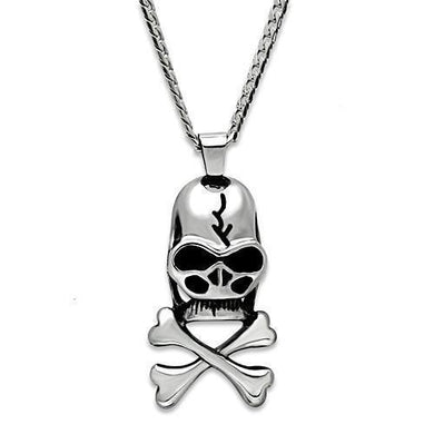TK457 - High polished (no plating) Stainless Steel Necklace with No Stone