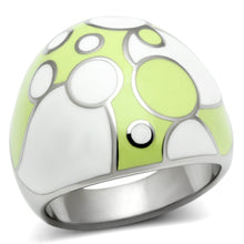 Load image into Gallery viewer, TK511 - High polished (no plating) Stainless Steel Ring with Epoxy  in Multi Color