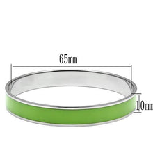 Load image into Gallery viewer, TK535 - High polished (no plating) Stainless Steel Bangle with Epoxy  in Emerald