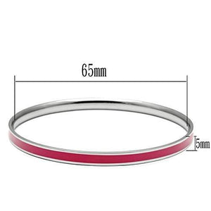 TK538 - High polished (no plating) Stainless Steel Bangle with Epoxy  in Siam