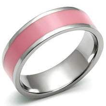 Load image into Gallery viewer, TK545 - High polished (no plating) Stainless Steel Ring with Epoxy  in Rose