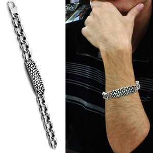 TK566 - High polished (no plating) Stainless Steel Bracelet with No Stone