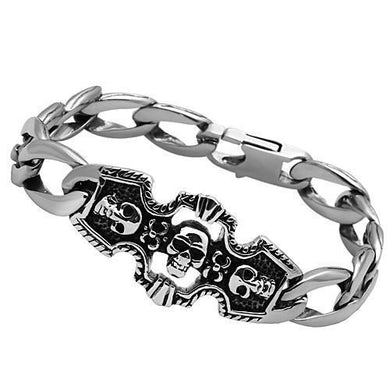 TK567 - High polished (no plating) Stainless Steel Bracelet with No Stone