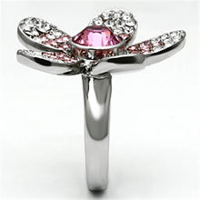 Load image into Gallery viewer, TK654 - High polished (no plating) Stainless Steel Ring with Top Grade Crystal  in Rose