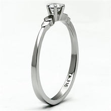 Load image into Gallery viewer, TK697 - High polished (no plating) Stainless Steel Ring with AAA Grade CZ  in Clear