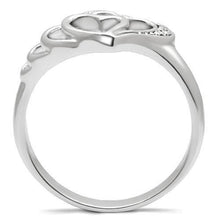 Load image into Gallery viewer, TK6X179 - High polished (no plating) Stainless Steel Ring with AAA Grade CZ  in Clear